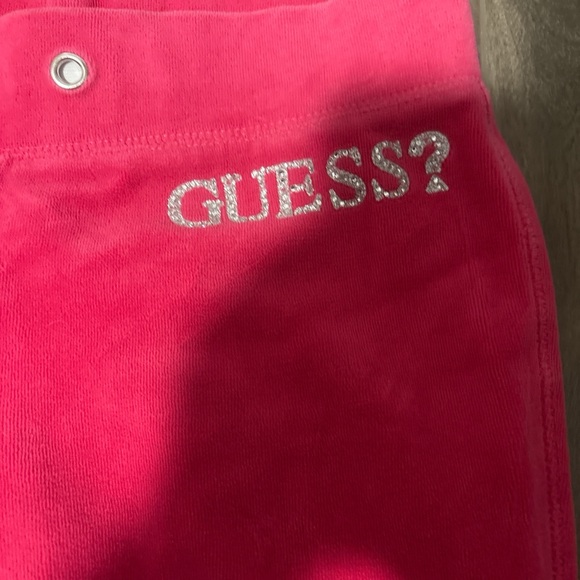 Guess Bright Pink Sweatpants Velvet - Picture 3 of 4